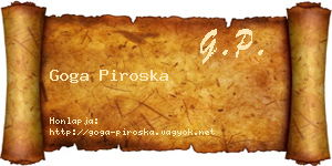 Goga Piroska névjegykártya